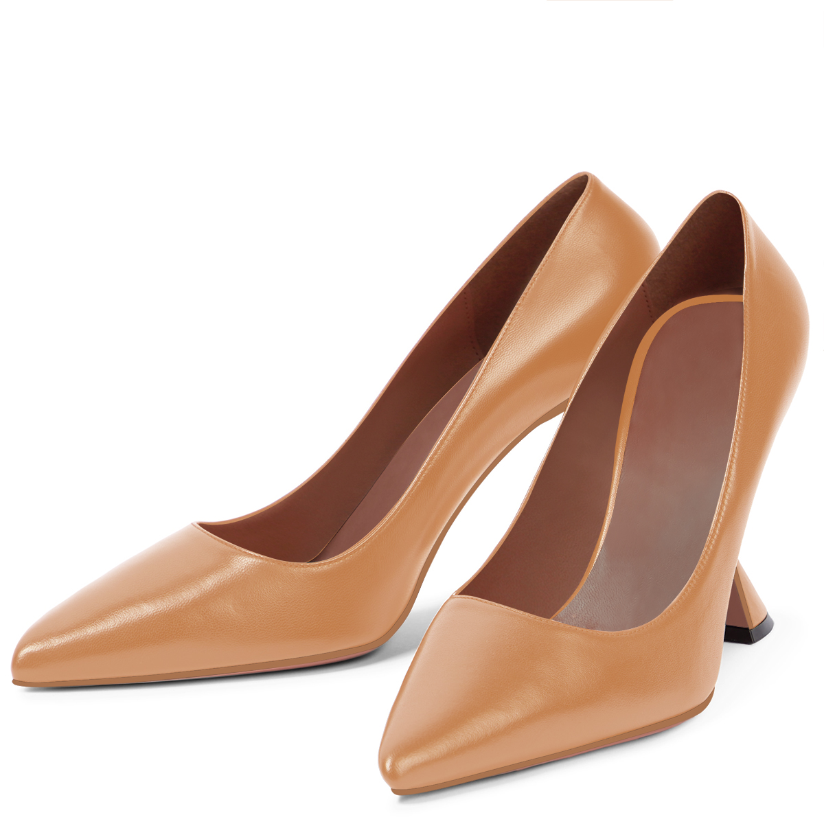 9.5cm/3.74" Women's  Triangle Heel  Pointed Toe Wedding Party Pumps