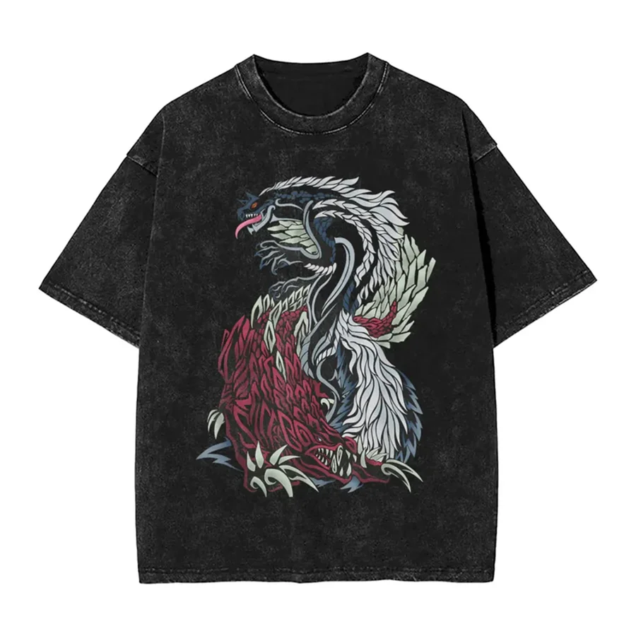 Monster Hunter Printed Unisex Washed T-Shirt
