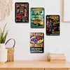 [US Local Warehouse]6PCS Car and Beauty - Vintage Metal Signs Set - 30*40cm