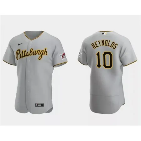 Men's Pittsburgh Pirates #10 Bryan Reynolds Grey Flex Base Stitched Baseball Jersey