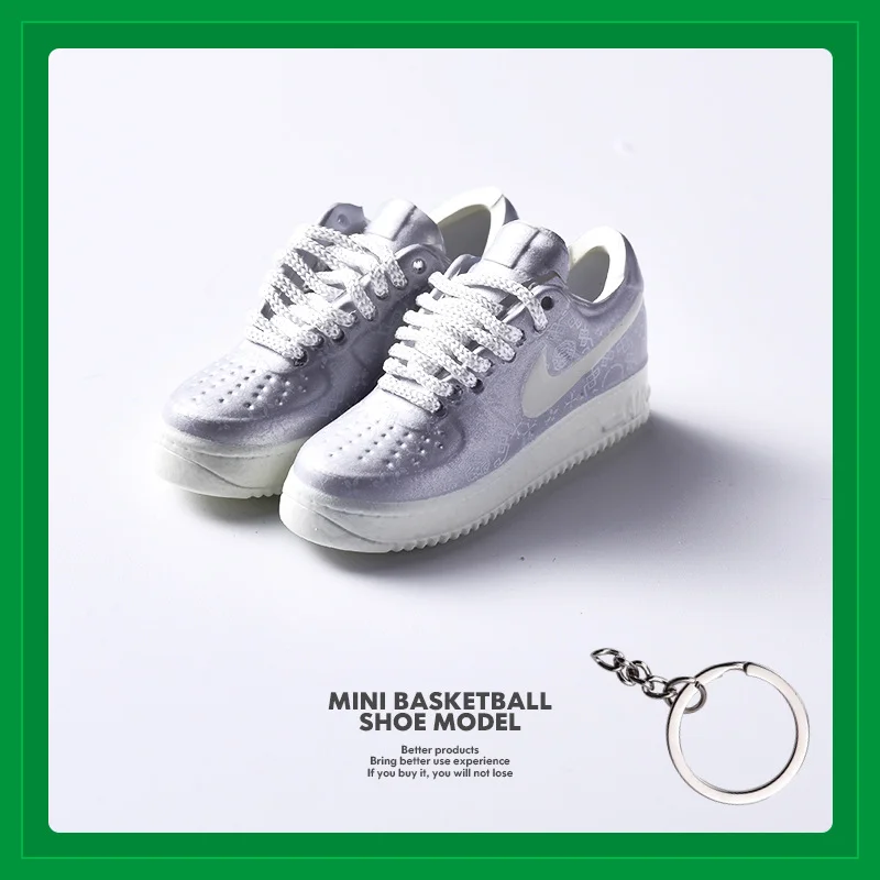 CLOTx Nike Air Force 1 - "Silver" - Sneakers 3D Keychain