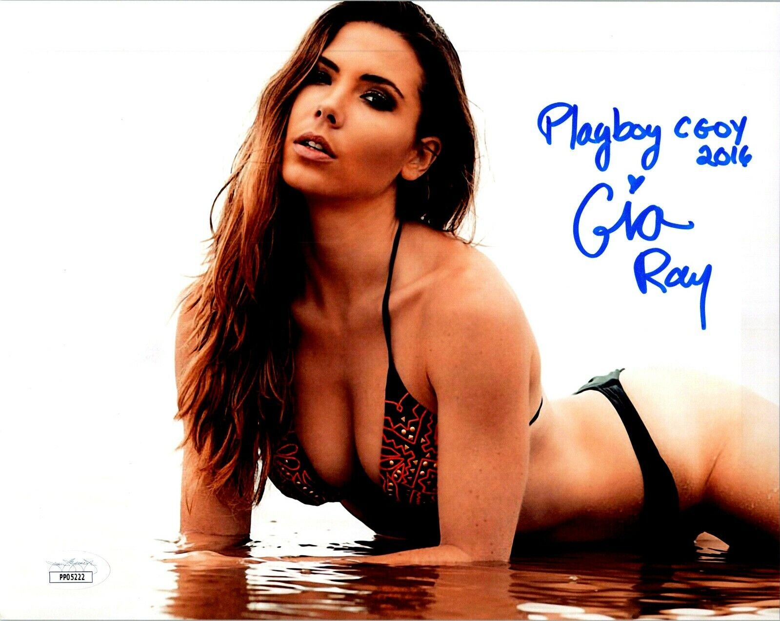 GIA RAY Authentic Hand-Signed SEXY Playboy CGOY 2016