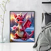 Red Dragon-11CT Stamped Cross Stitch 40*50cm/15.75*19.69in