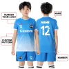 Children Football Jersey Sets Men Boys Soccer Clothes Suit Short Sleeve Kids Football Uniform Soccer Tracksuit Jersey Kit JLS912