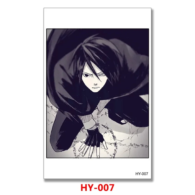 1/2/3/10/18/30 Pieces Japanese Anime Penn Sharingan Akatsuki Hinata Jiraiya Ninja Temporary Tattoo Stickers For Men and Women