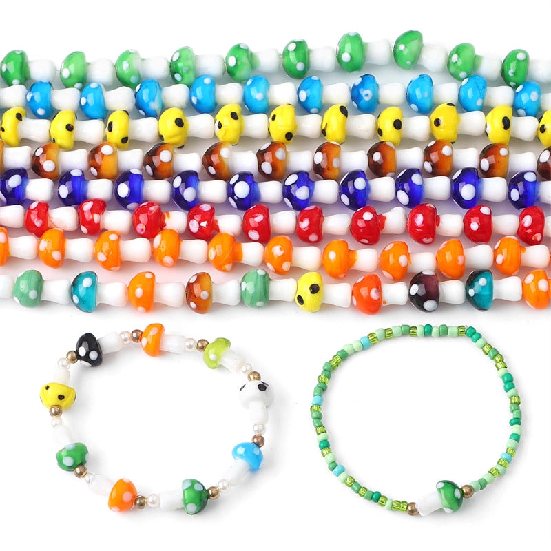 20 PCS/Package 5 PCS/Package 10*12mm 12*17mm Glass Mushroom Beads2