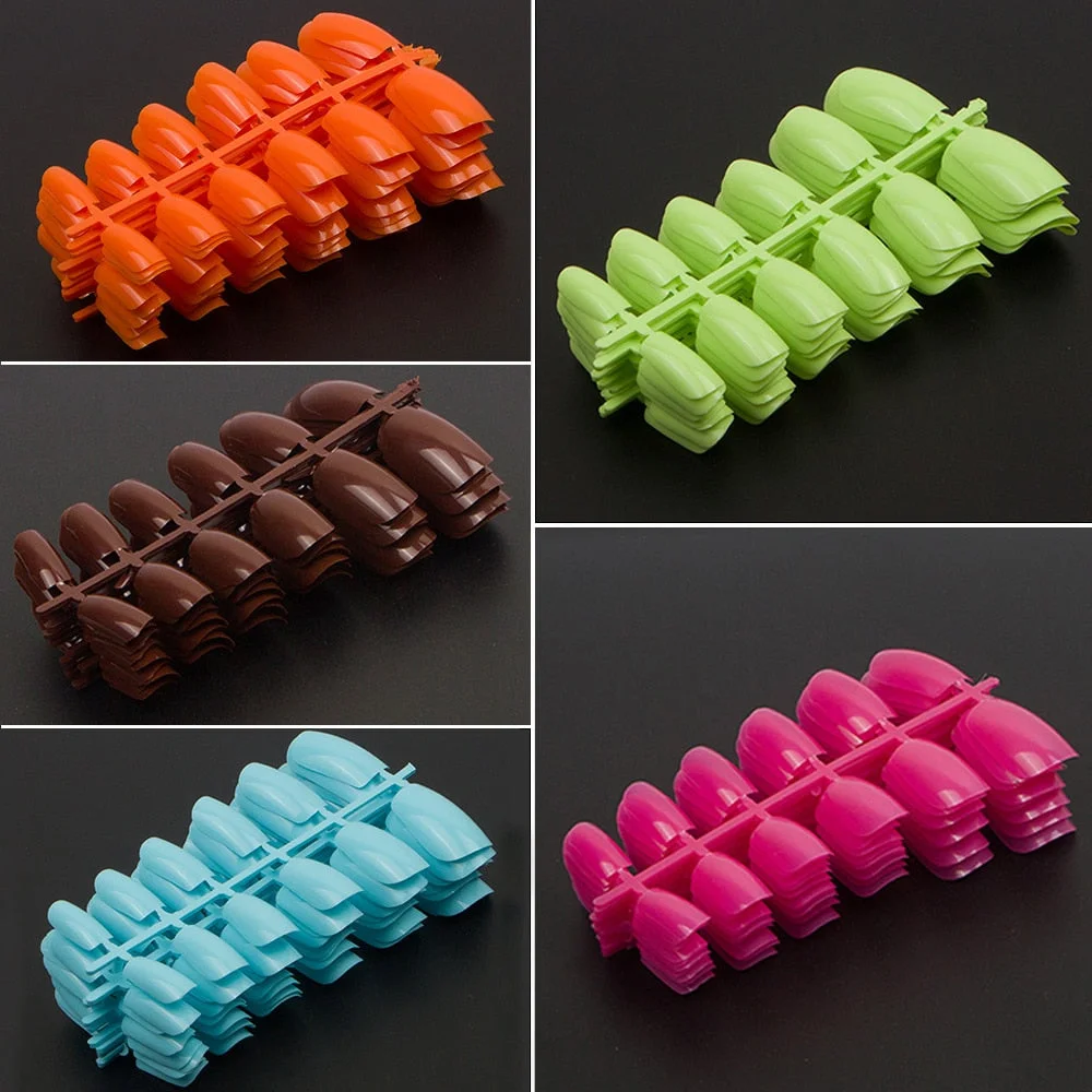 600pcs/pack Full Cover Acrylic Nail Tips Square Shape False Nail Tips 10 Sizes Short Faux Ongles Fake Nails For Nail Art Designs-Nail Inspo