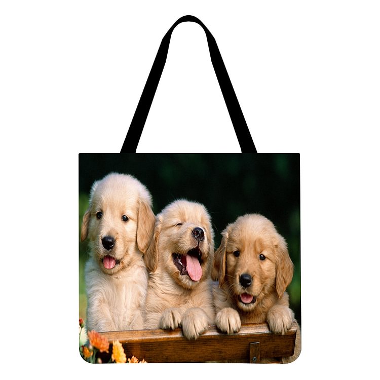 Golden Retriever - Linen Tote Bag