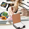 5D DIY PU Diamond Art Note Box with 160 Sheets Paper Memo Pad Holder (Peacock)