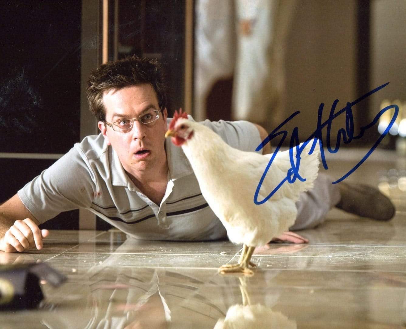 ACTOR Ed Helms autograph, signed Photo Poster painting