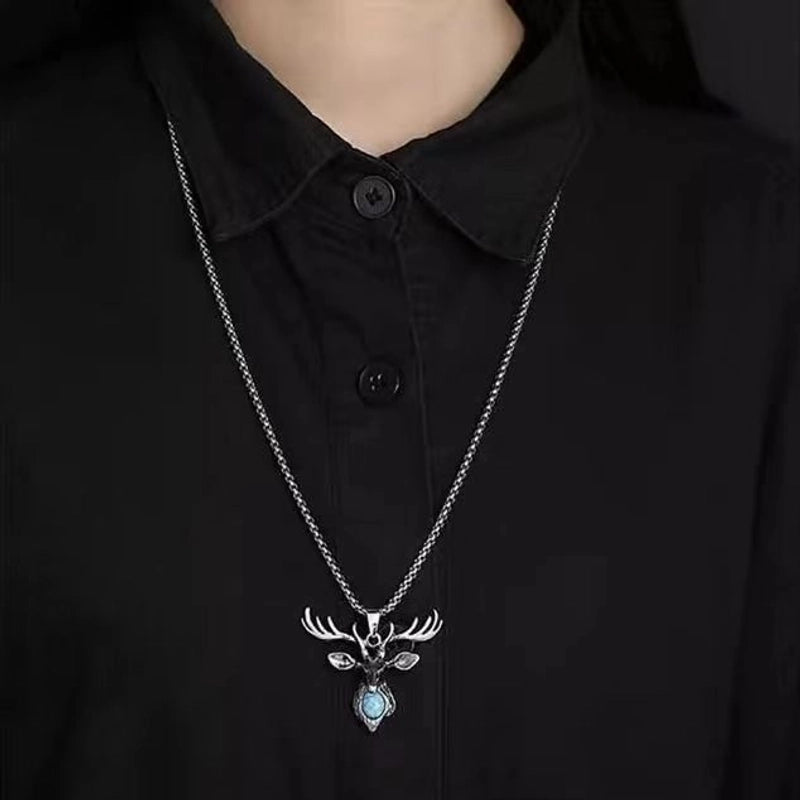 Elegant Minimalist Deer Alloy Acrylic Unisex Pendant Necklace