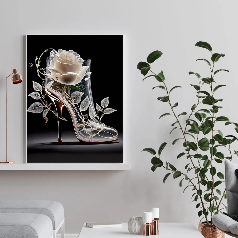 Diamond Painting - Full Round Drill - Flwoer High Heels(30*40cm)