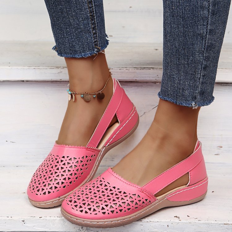 Women🧡Wedges Orthopedic Hollow Out PU Summer Vintage Sandals🧡(Buy 2 Free Shipping)
