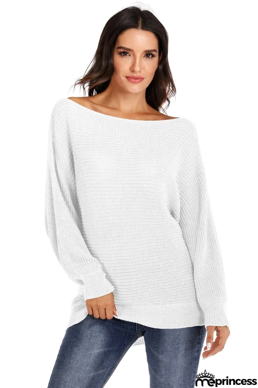 One Shoulder Dolman Sleeve Sweater
