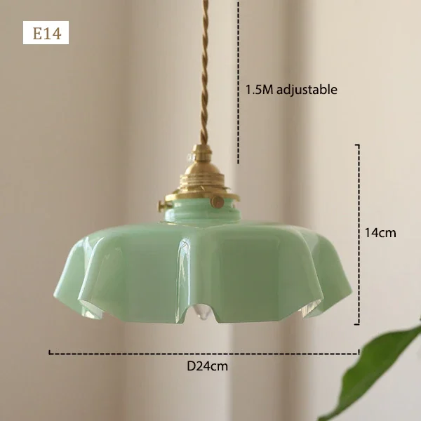 Flowers glass pendant lights dining room table kitchen bedroom bedside pendant lamps for ceiling balcony aisle ceiling lights