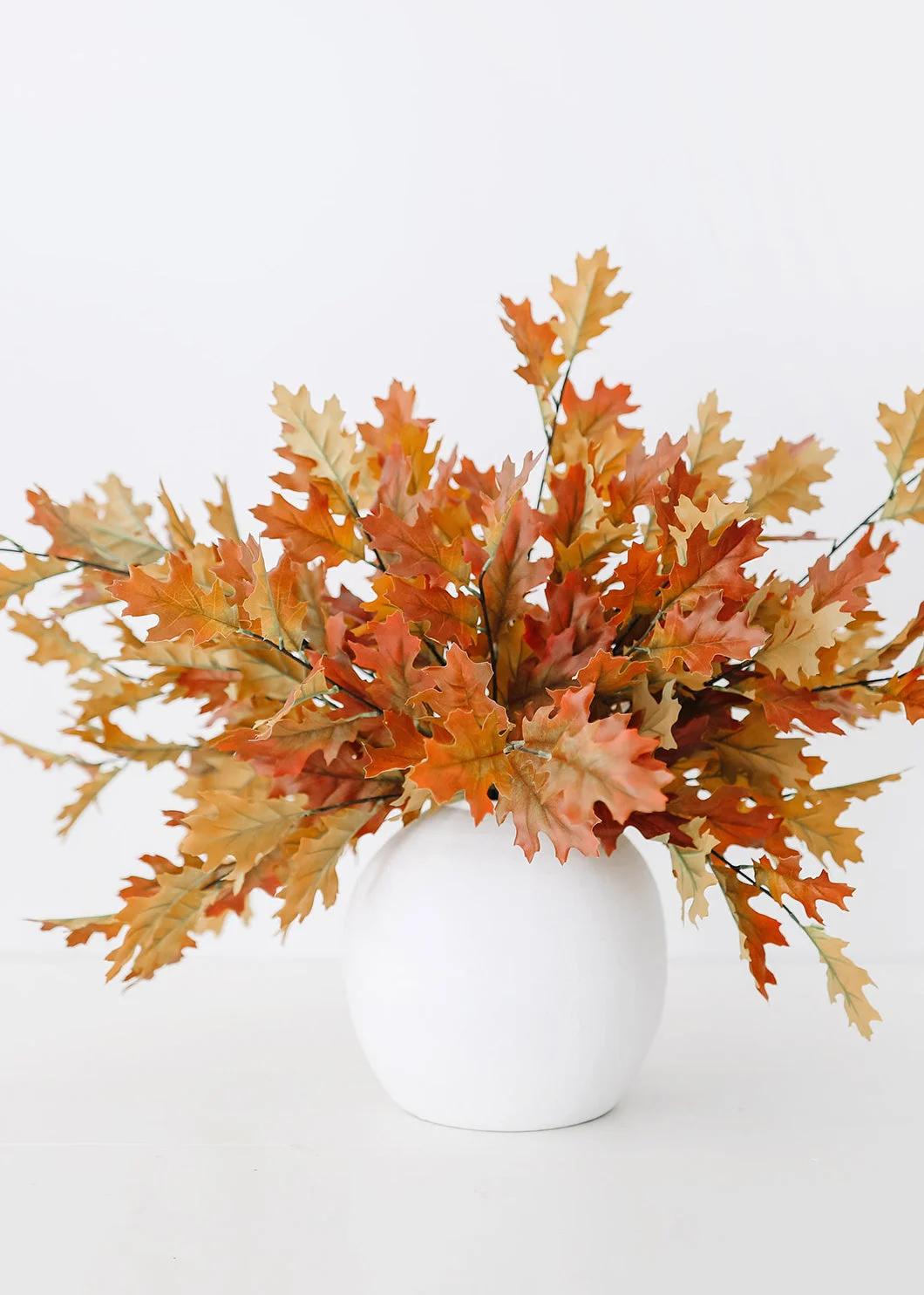 Artificial Fall Oak Leaf Branch - 38"