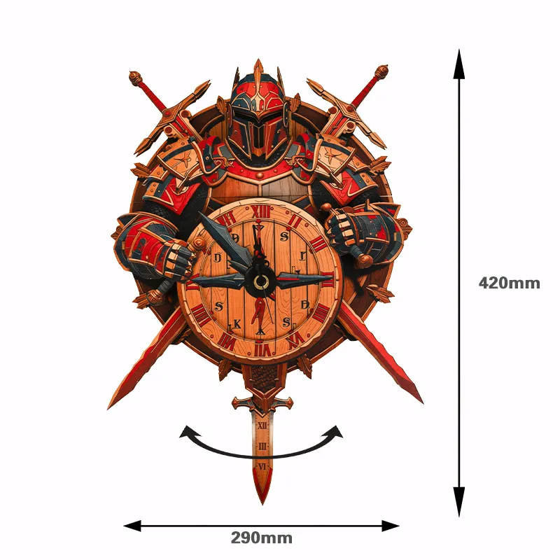 Knight&rsquo;s Compass Timepiece Wooden Clock Puzzle