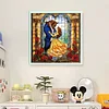 Disney-Beauty And The Beast-14CT Stamped Cross Stitch 50*50cm/19.69*19.69in