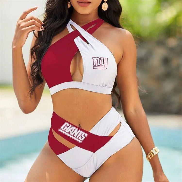 New York Giants
Limited Edition two Pieces Bikini Set Hollow Out Push Up Swimsuit