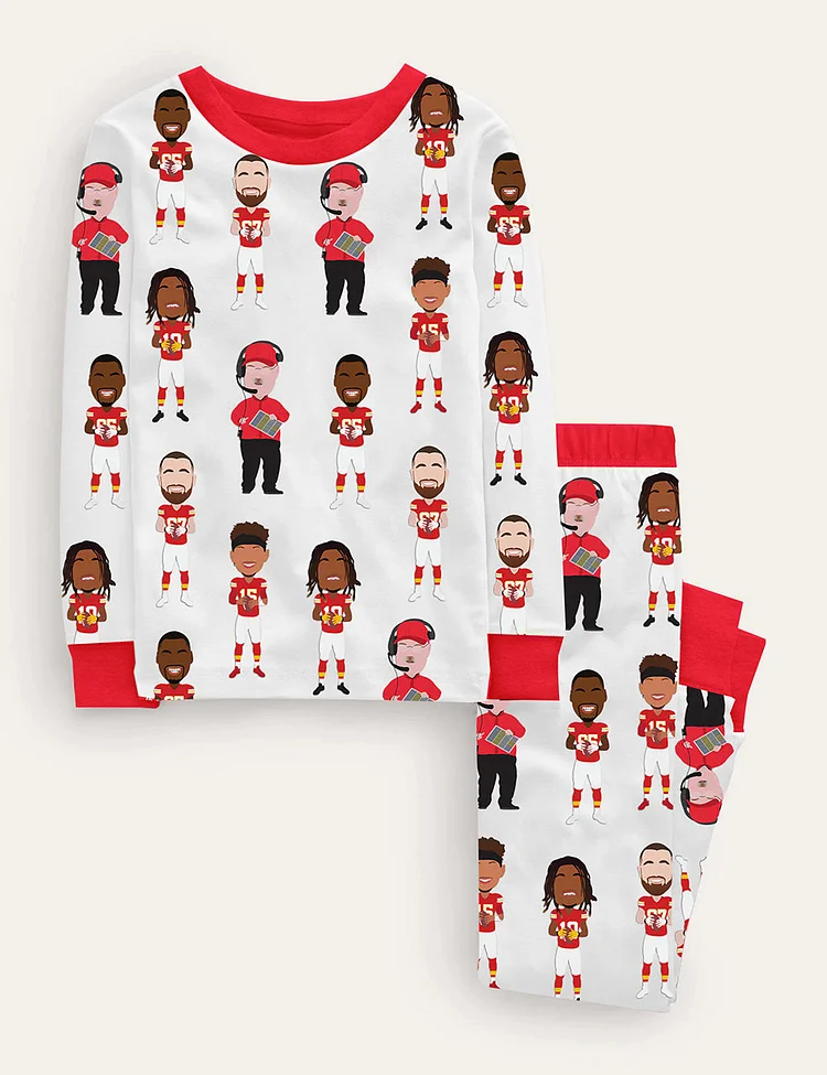 Kid's Kansas City Chiefs Football Pajama Set