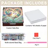 Colorful Hummingbird Wooden DIY Crystal Art Sticky Notes Holder (160 Blank Notepads) Diamond Painting Sticky Notes Dispenser Ideal for Home Office Supplies Handicrafts Gifts