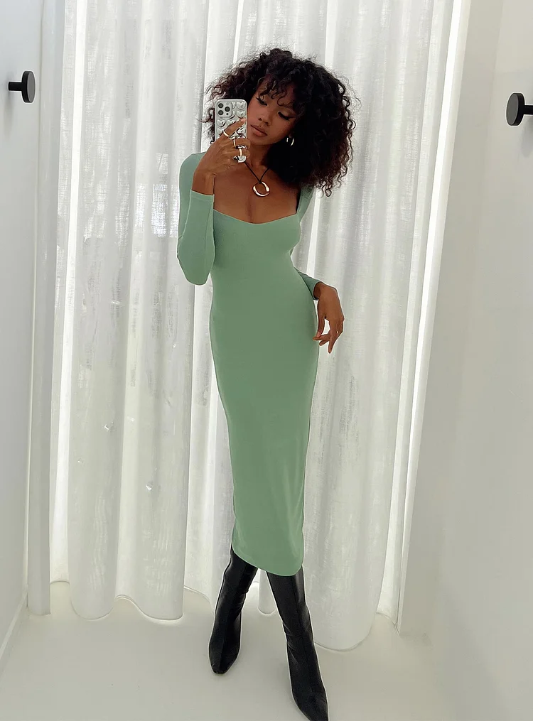 Nolan Midi Dress Green