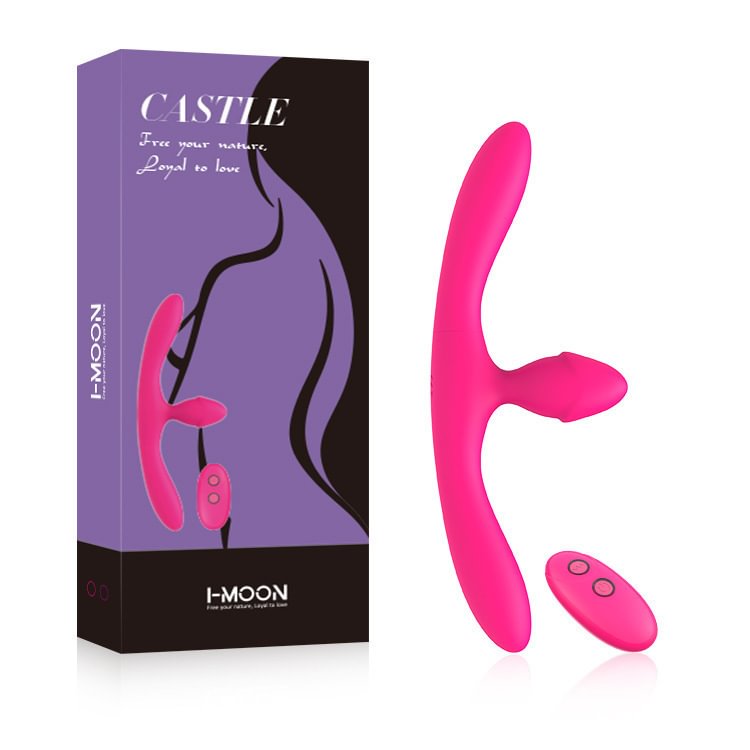 Silicone Double Headed Vibrator Penis Massager Anal Plug With Remote Control