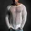 Men's Casual Comfortable Pure Cotton Knitted T-Shirt Breathable Raglan Long Sleeve Top by Inlyline