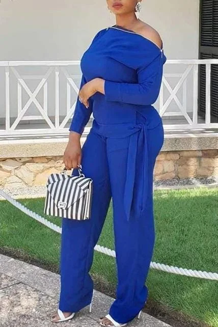 Fashion Neckline Zipper Two Piece