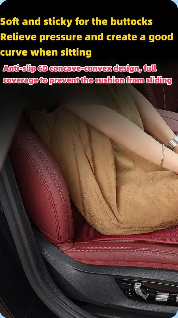 Car Seat Cushions For All Seasons Summer Ice Silk Breathable Non-slip Honeycomb Ventilation Cushions