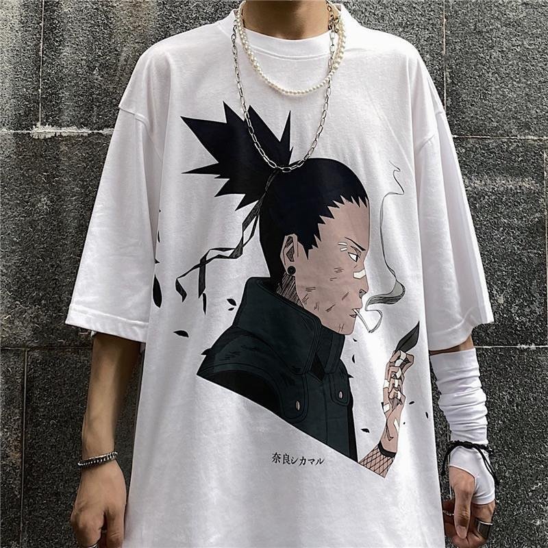 Naruto Nara Shikamaru Anime Oversize Summer Tshirt Unisex Top weebmemes