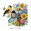 Acrylique fleur oiseau bo&icirc;te aux lettres-bricolage ornement