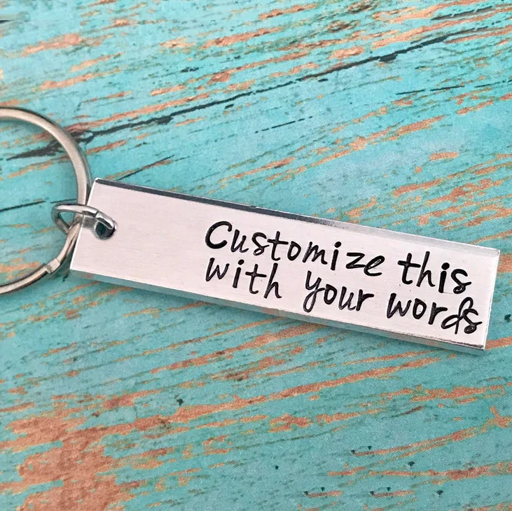 Personalized Message Funny Keychain Gift for Your Loved ones