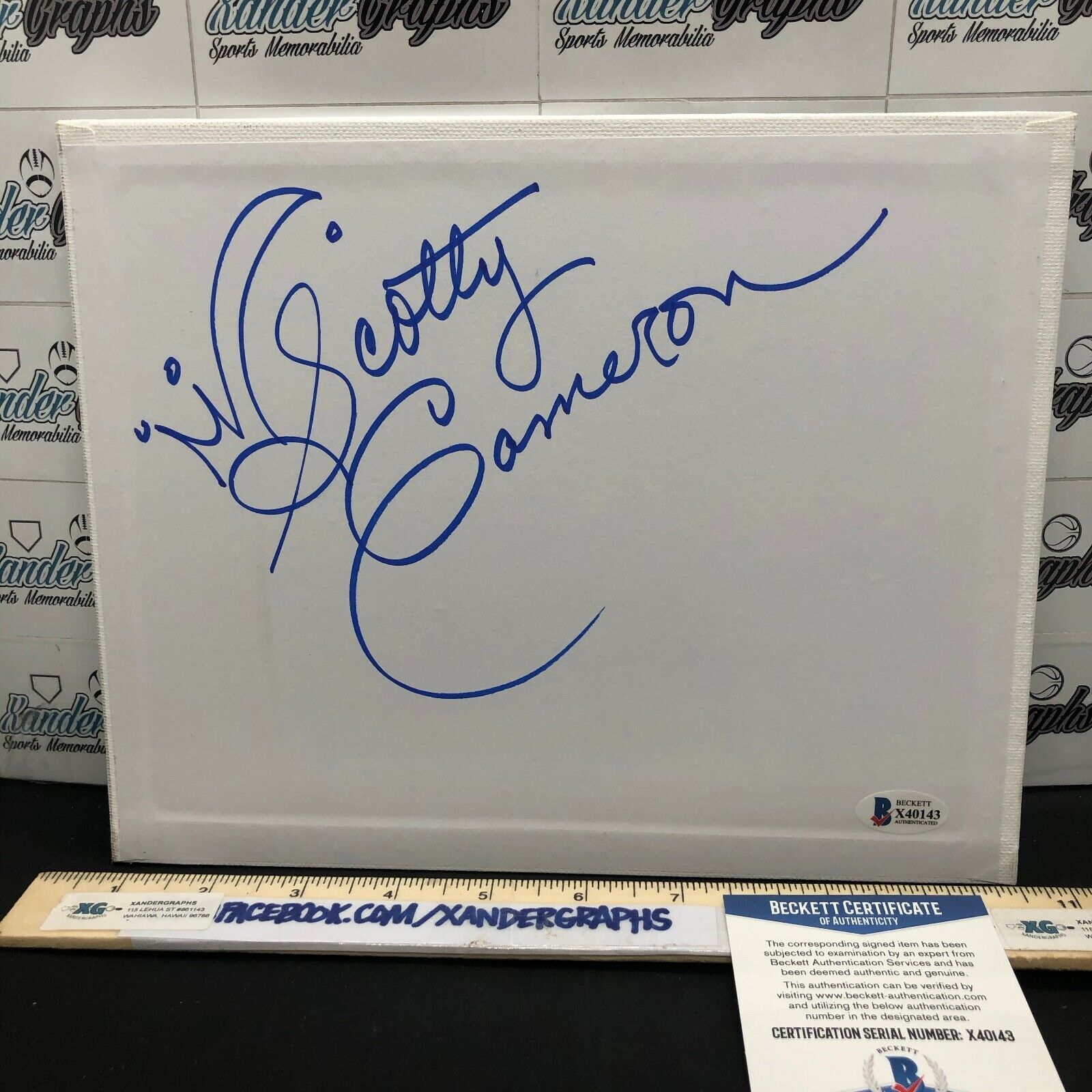 SCOTTY CAMERON PGA GOLF SIGNED AUTOGRAPHED 8X10 CANVAS SKETCH-BECKETT BAS COA