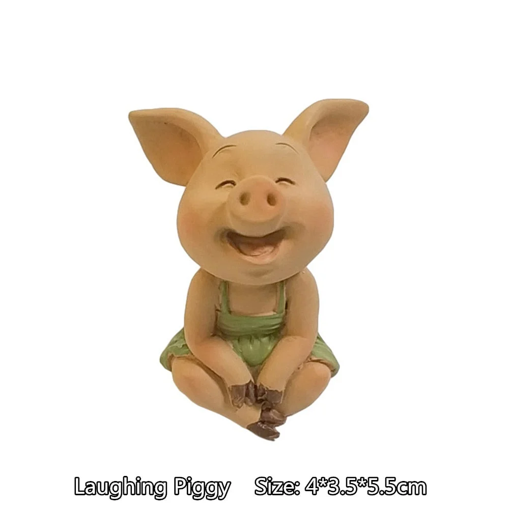 Everyday Collection New Year Cute Pig Figurine Miniature Fairy Garden Decoration hogar ornaments Home Desk Decor Gift