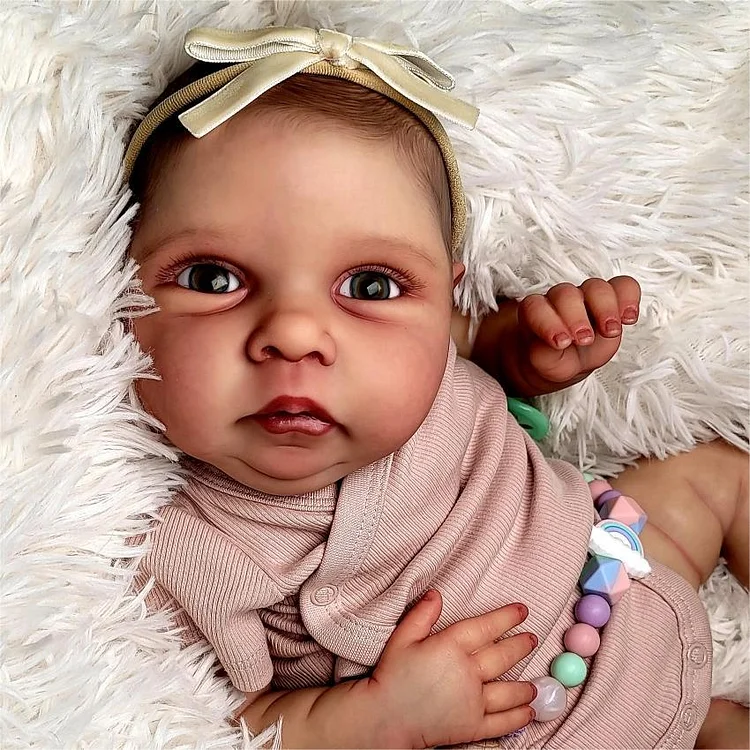 [New Series]20" Real Looking Lifelike Eyes Opend Weighted Reborn Baby Girl Doll Althea Set with Clothes and Bottle