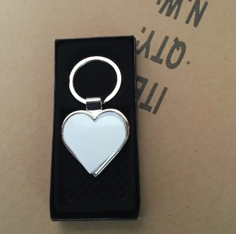 Minimalist Round Square Heart Shape Metal Unisex Bag Pendant Keychain