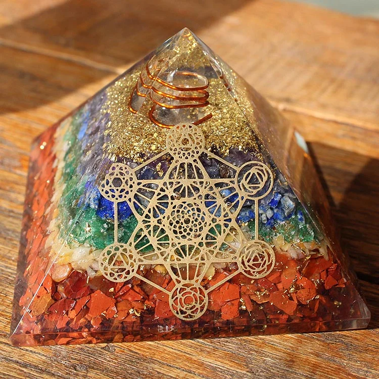 Chakra Metatron's Cube Orgone Pyramid