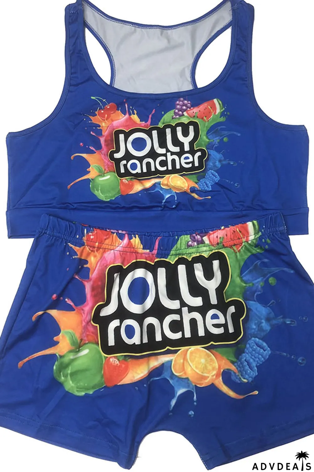 Gold Sexy Europe and America Print Solid Straight Sleeveless Two Pieces