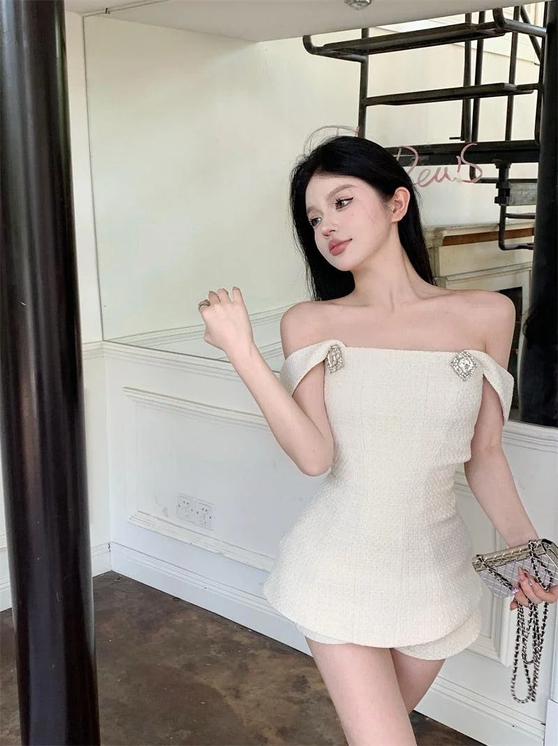 Brownm Top & Shorts Two Piece Set