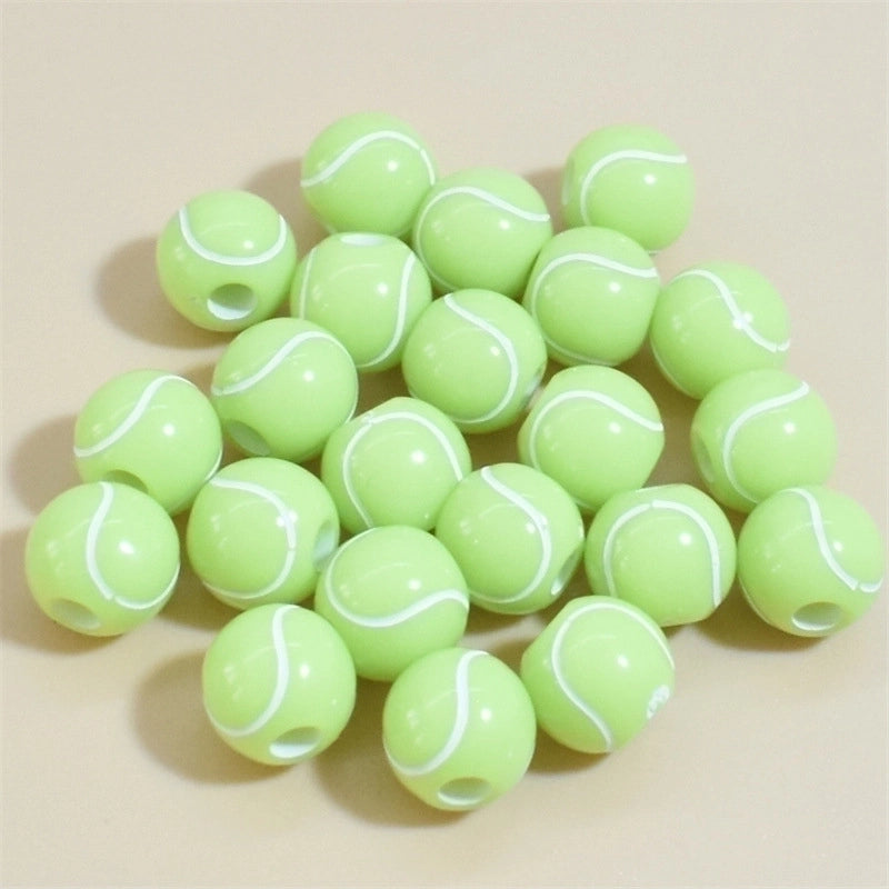 50 Pieces Arylic Baseball Beads