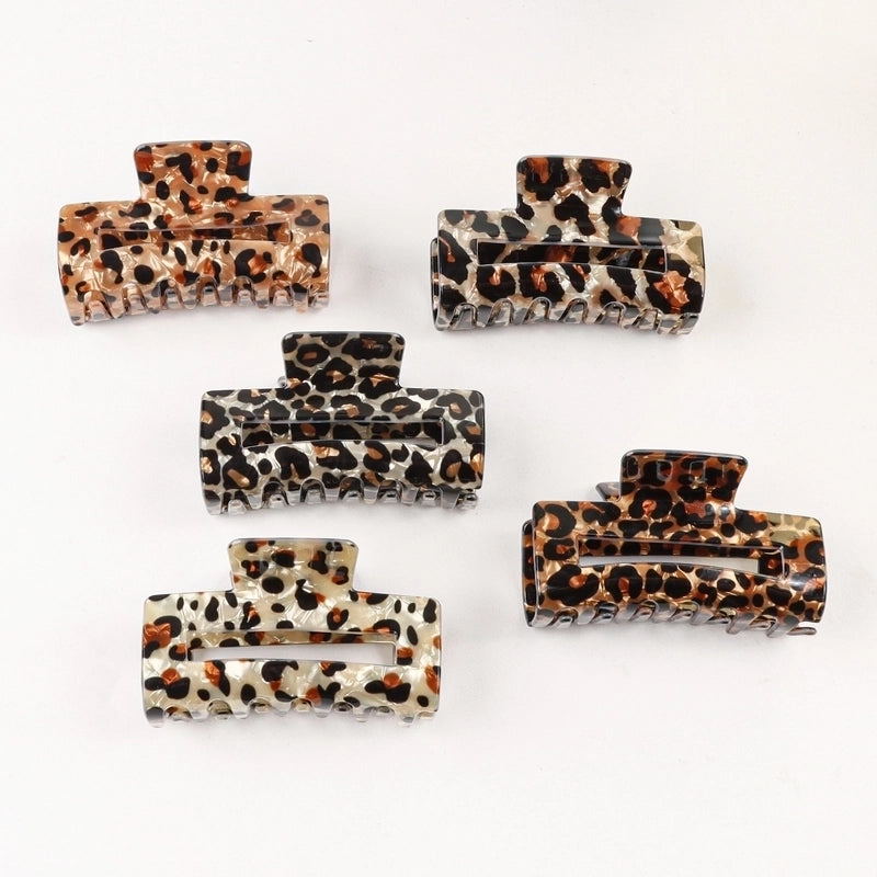Mao Chen Ornament Barrettes Shark Clip Temperament Leopard Print Grip Autumn And Winter Hot Sale High Sense Clip Hair Accessories Barrettes
