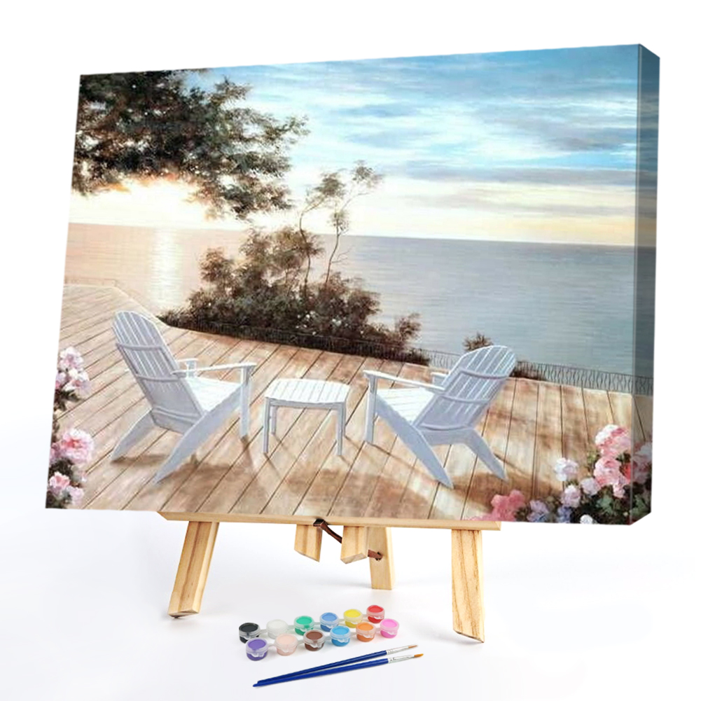 

40*30CM - Paint By Numbers - Cozy Sea View, 501 Original