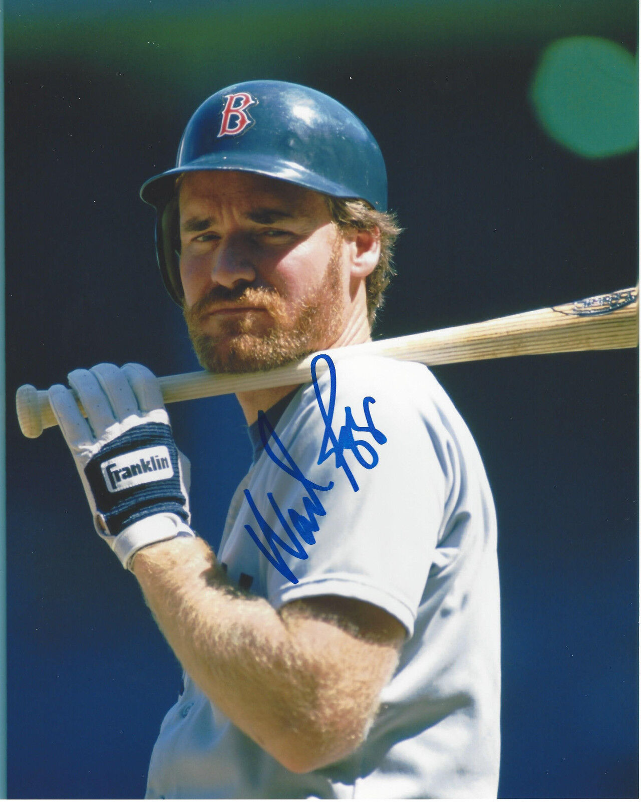 BOSTON RED SOX WADE BOGGS HAND SIGNED AUTHENTIC 8X10 Photo Poster painting w/COA MLB HOF