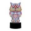 DIY Special Shaped Diamond Painting Owl LED Light Cross Stitch Embroidery