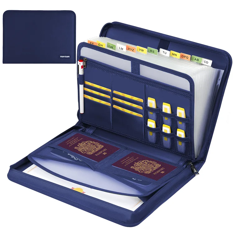 Accordion File Organizer,13 Pockets Fireproof Expanding File Folder with Multi Pockets