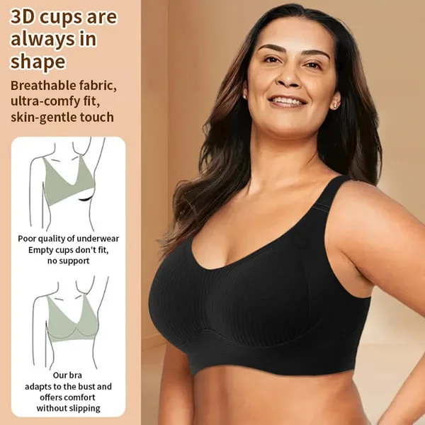 🎁Buy 1 Get 3 Packs🔥Women's Ribbed Adjustable Wireless Bra