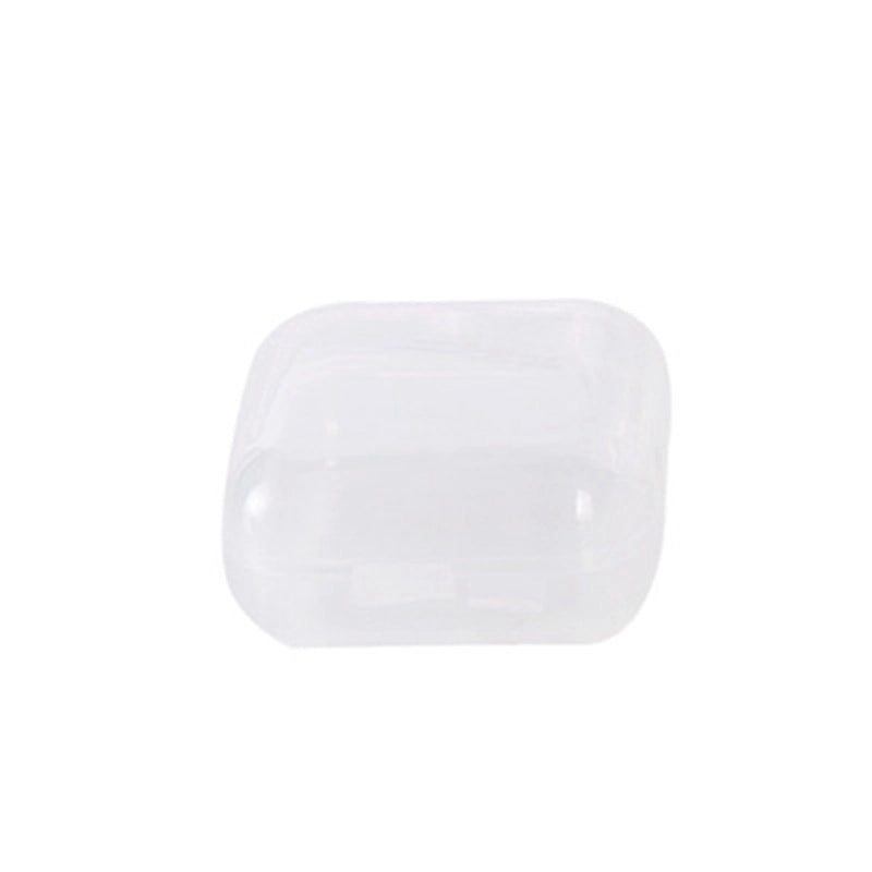 100 Pieces Factory Direct Plastic Transparent Small Square Box Jewelry Box Earplugs Small Box Jewelry Mini Storage Box Can Be Fixed LOGO