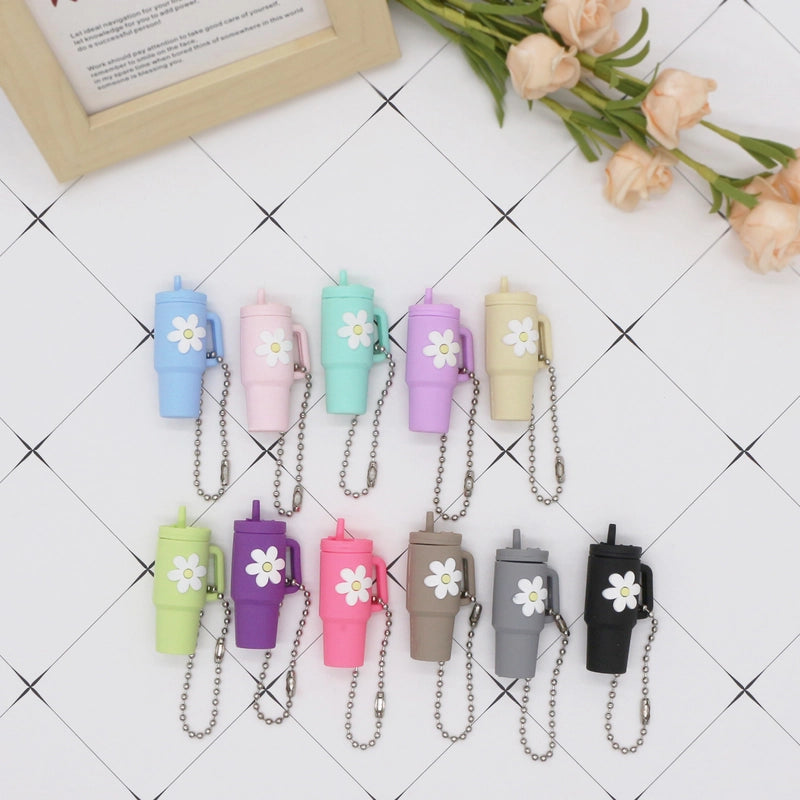 Cartoon Style Floral Soft Glue Unisex Cup Ornaments