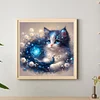 Flowers And Kittens-Full Round Diamond Painting 30*30CM